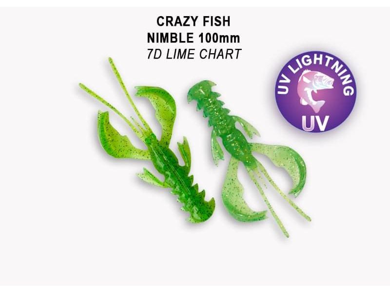 Силиконовые приманки Crazy Fish Nimble 4" 43-100-7d-6-V