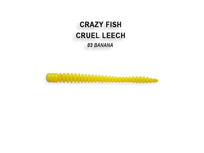 Силиконовые приманки Crazy Fish Cruel leech 2.2" 8-55-3-8