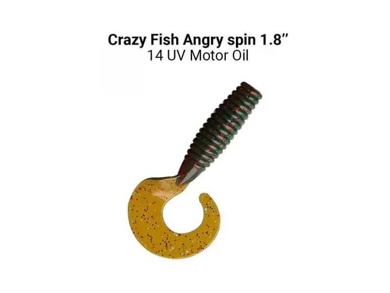 Силиконовые приманки Crazy Fish Angry Spin 1.8" 79-45-14-6