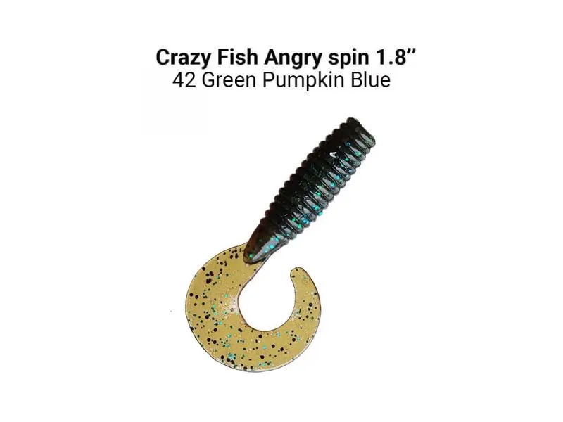 Силиконовые приманки Crazy Fish Angry Spin 1.8" 79-45-42-6