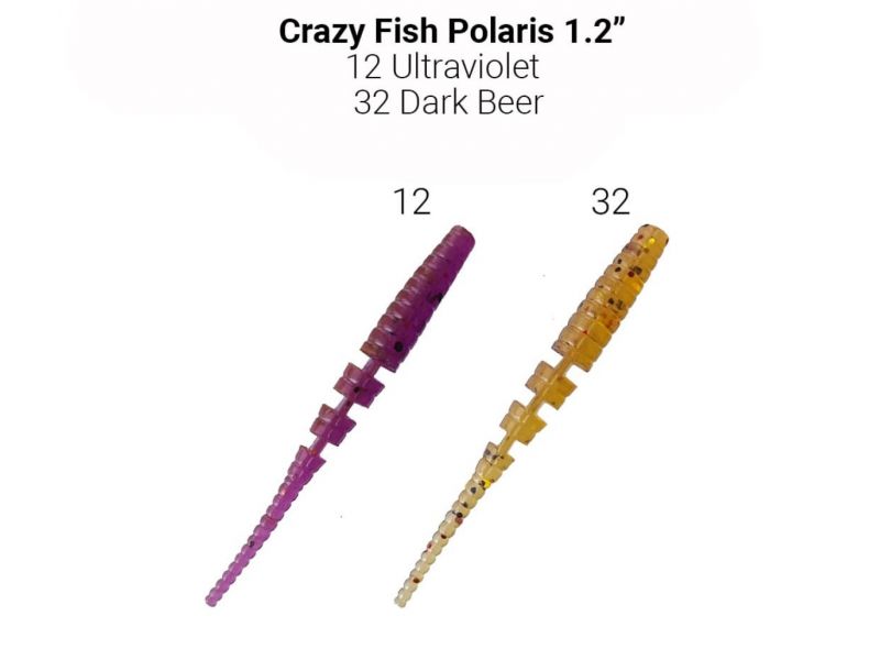 Силиконовая приманка Crazy Fish Polaris 1.2" 61-30-12/32-6