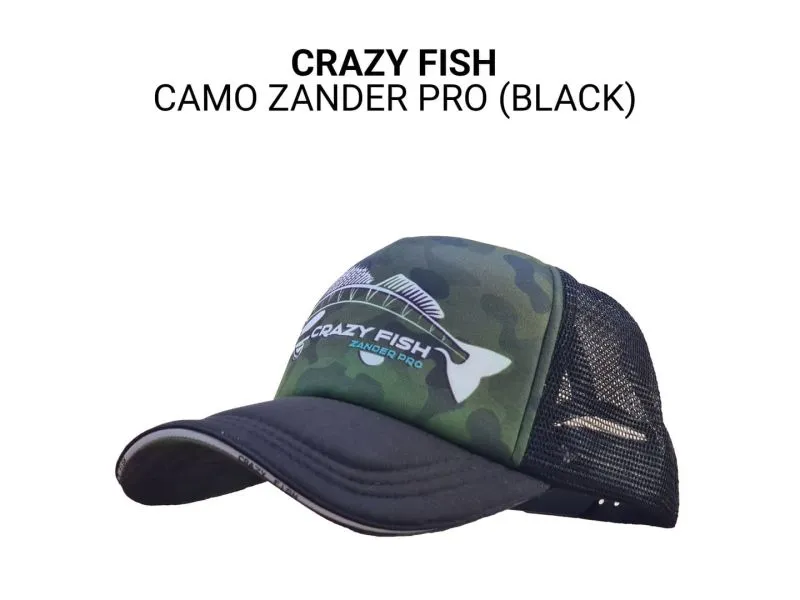 Кепка Crazy Fish Camo Zander Pro black