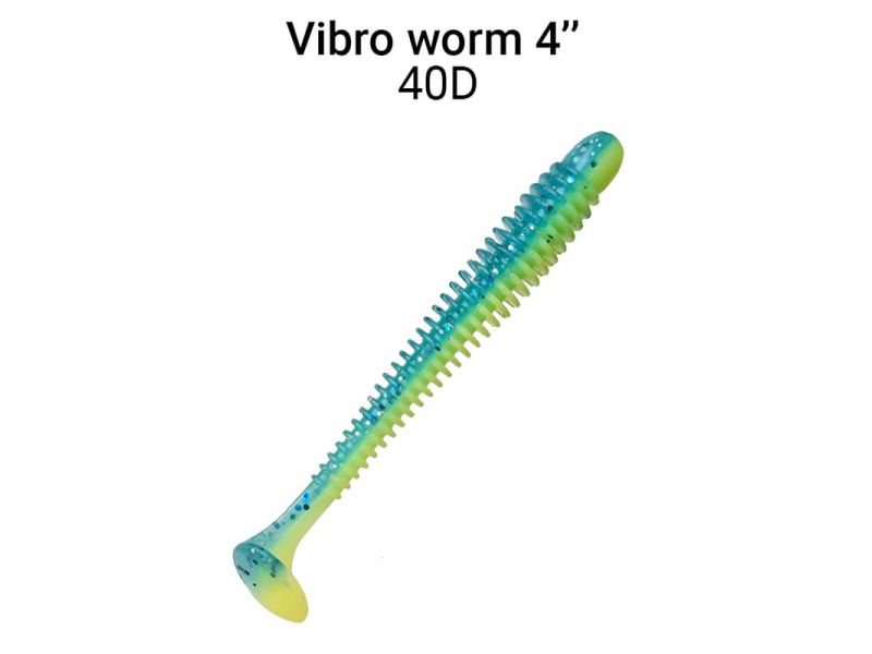 Силиконовые приманки Crazy Fish Vibro worm 4" 75-100-40d-6