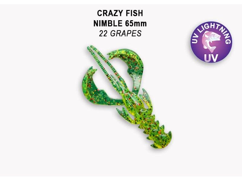 Силиконовые приманки Crazy Fish Nimble 2.5" 44-65-22-6