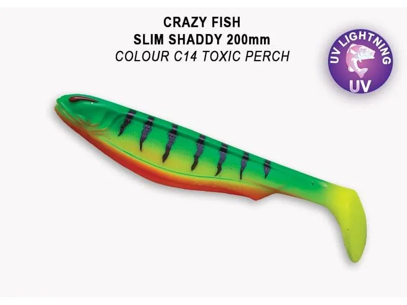 Силиконовые приманки Crazy Fish Slim shaddy 8" 58-200-C14-1