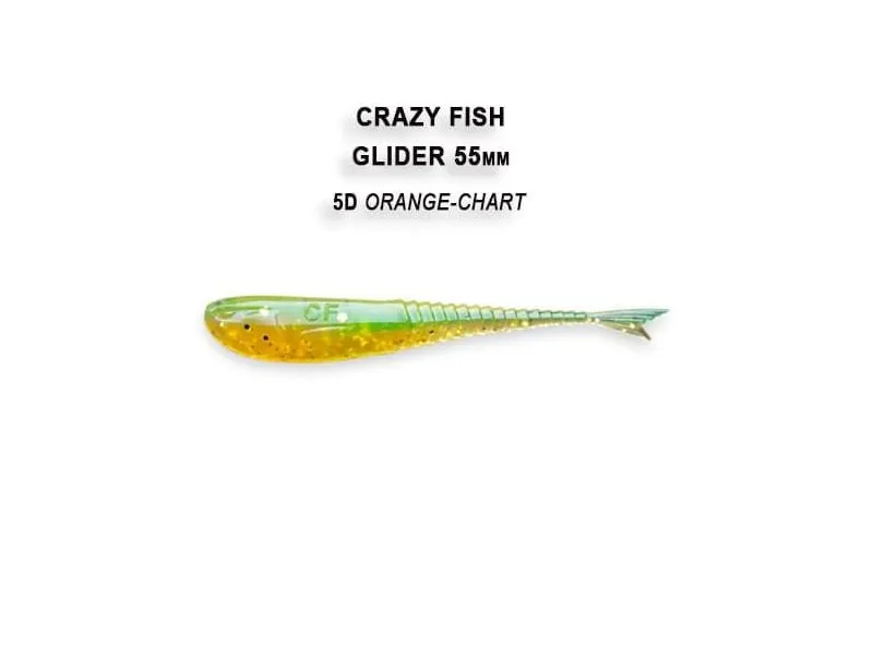Силиконовые приманки Crazy Fish Glider 2.2" 35-55-5d-6-F