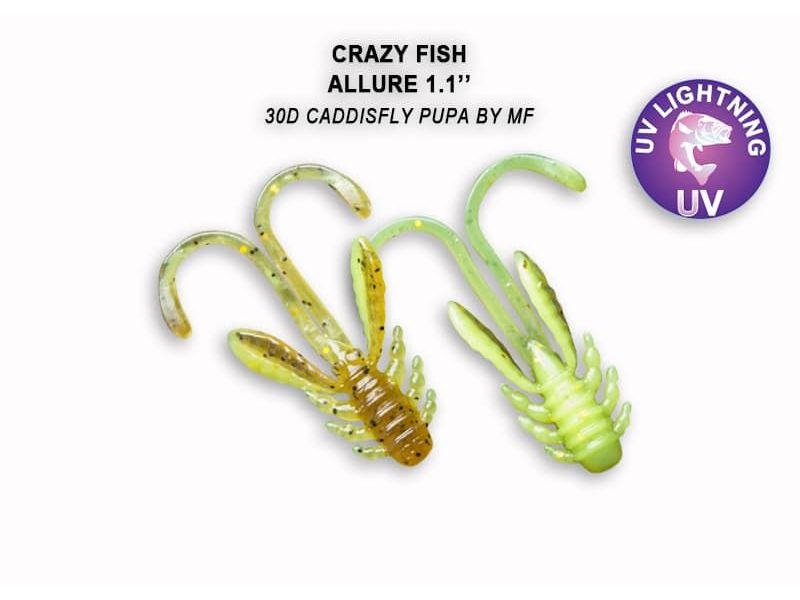 Силиконовые приманки Crazy Fish Allure 1.1" 46-27-30d-6