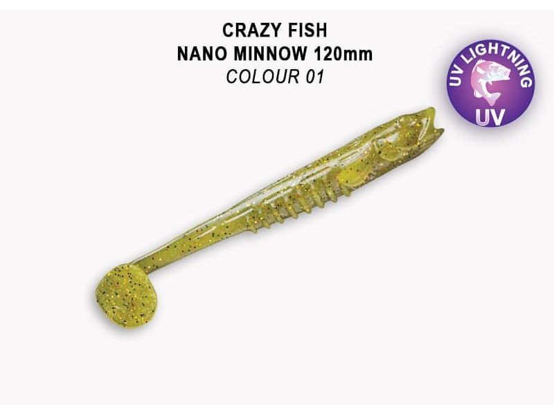 Силиконовые приманки Crazy Fish Nano minnow 5" 55-120-1-7-F