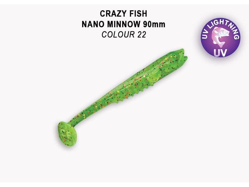 Силиконовые приманки Crazy Fish Nano minnow 3.5" 54-90-22-7-F