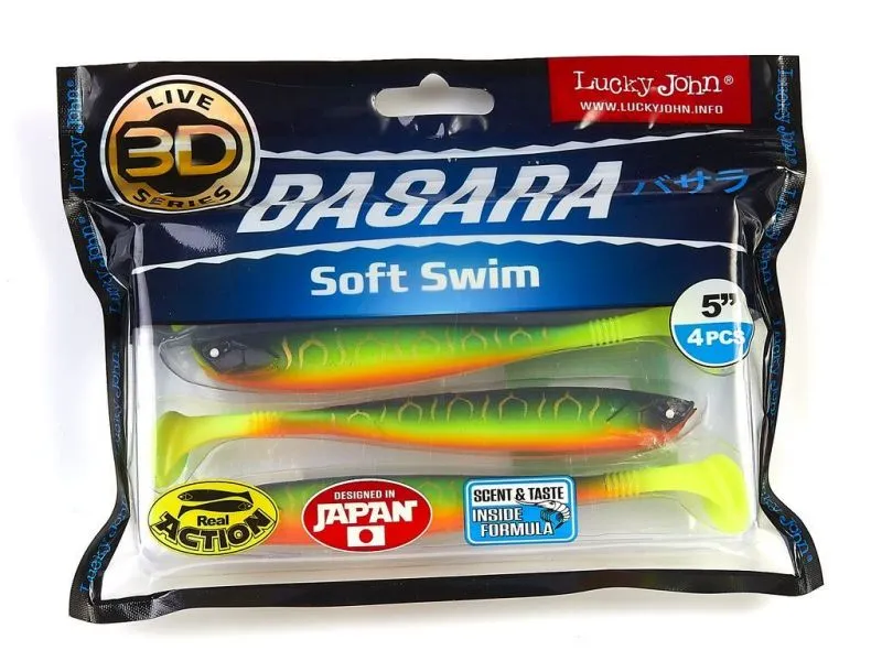 Виброхвосты LJ 3D Series Basara Soft Swim 5.0in (12,70)/PG02 4шт