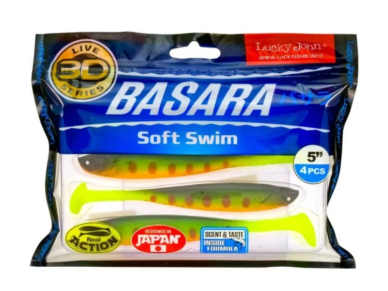 Виброхвосты LJ 3D Series Basara Soft Swim 5.0in (12,70)/PG01 4шт