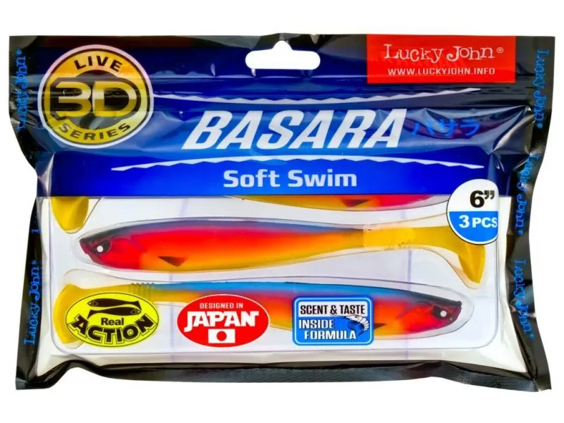 Виброхвосты LJ 3D Series Basara Soft Swim 6.0in(15,24)/PG06 3шт