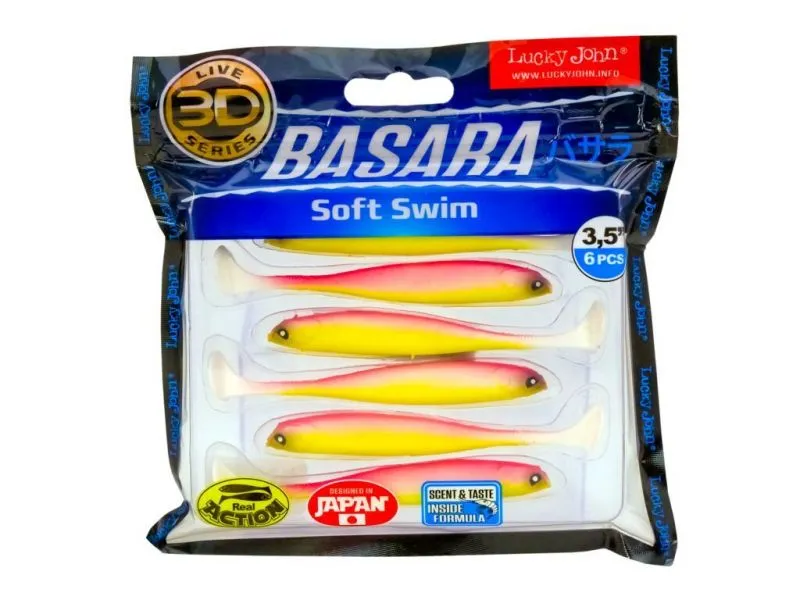 Виброхвосты LJ 3D Series Basara Soft Swim 3.5in(08,89)/PG04 6шт