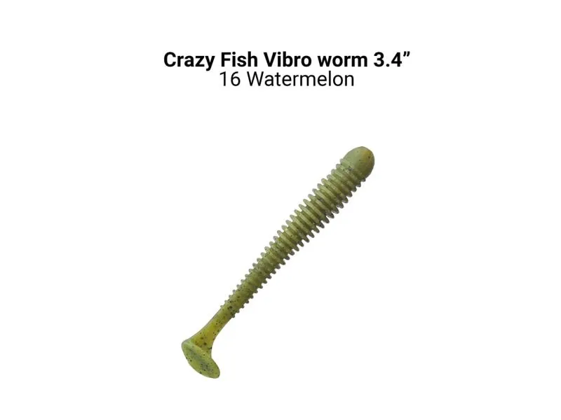 Силиконовые приманки Crazy Fish Vibro worm 3.4" 12-85-16-6-F