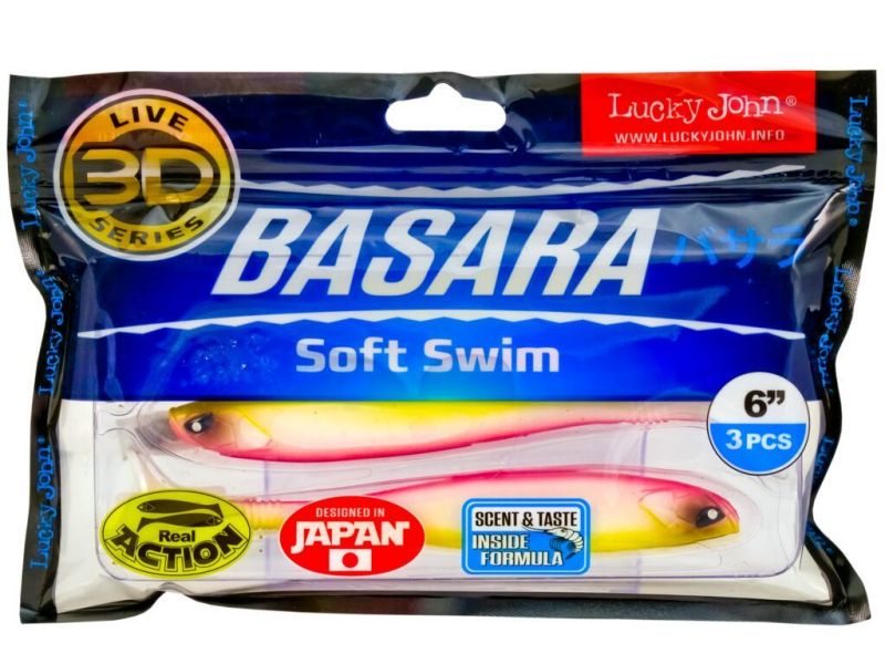 Виброхвосты LJ 3D Series Basara Soft Swim 6.0in(15,24)/PG04 3шт