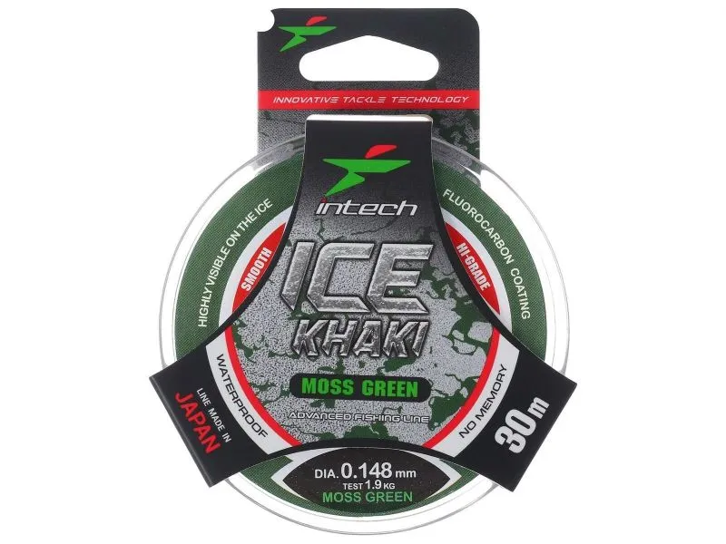 Леска Intech Ice Khaki 30м 0.185mm 2.9kg moss green
