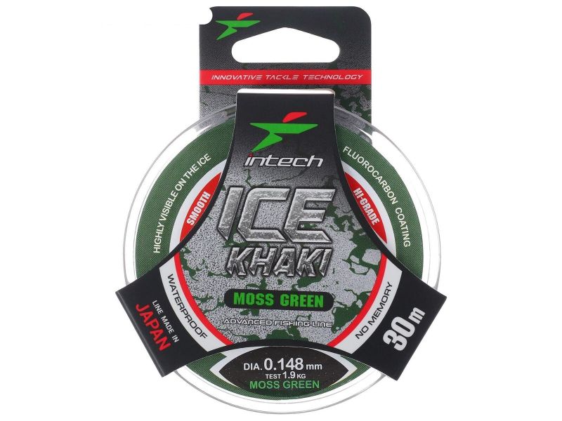 Леска Intech Ice Khaki 30м 0.204mm 3.6kg moss green