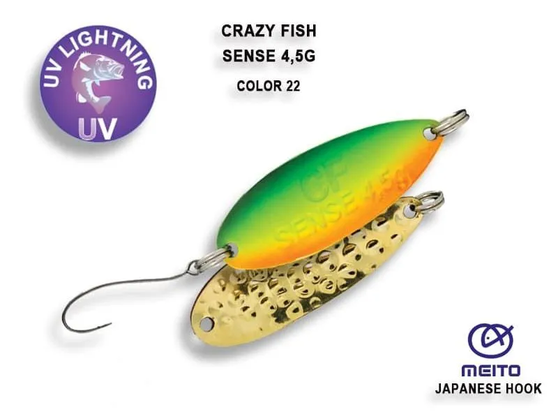Колеблющаяся блесна Crazy Fish Sense 4.5 г #22-GCO купить в Казани с доставкой по России в рыболовном интернет-магазине Spinningistlife