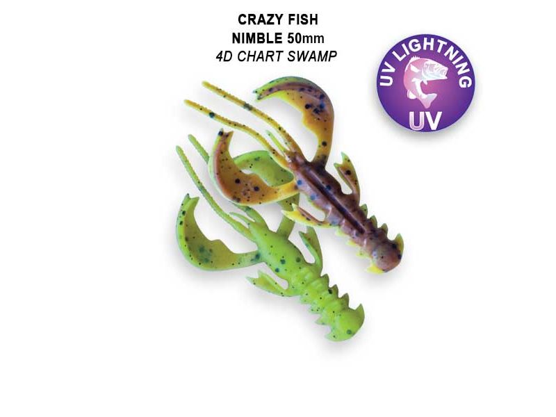 Силиконовые приманки Crazy Fish Nimble 2" 50-50-4d-6-F
