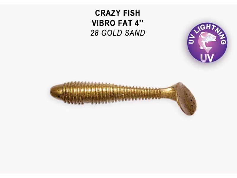 Силиконовые приманки Crazy Fish Vibro fat 4" 14-100-28-4