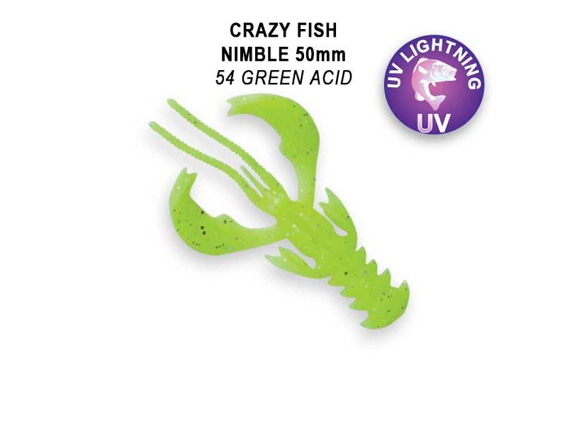 Силиконовые приманки Crazy Fish Nimble 2" 50-50-54-6-F