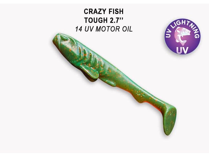 Силиконовые приманки Crazy Fish Tough 2.8" 59-70-14-6