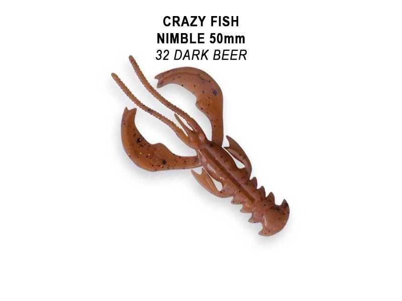 Силиконовые приманки Crazy Fish Nimble 2" 50-50-32-6-F