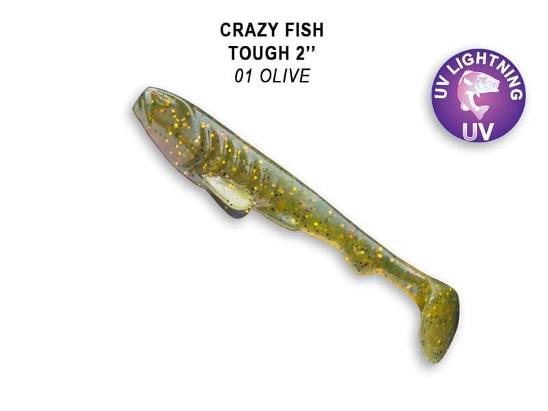 Силиконовые приманки Crazy Fish Tough 2" 71-50-1-6