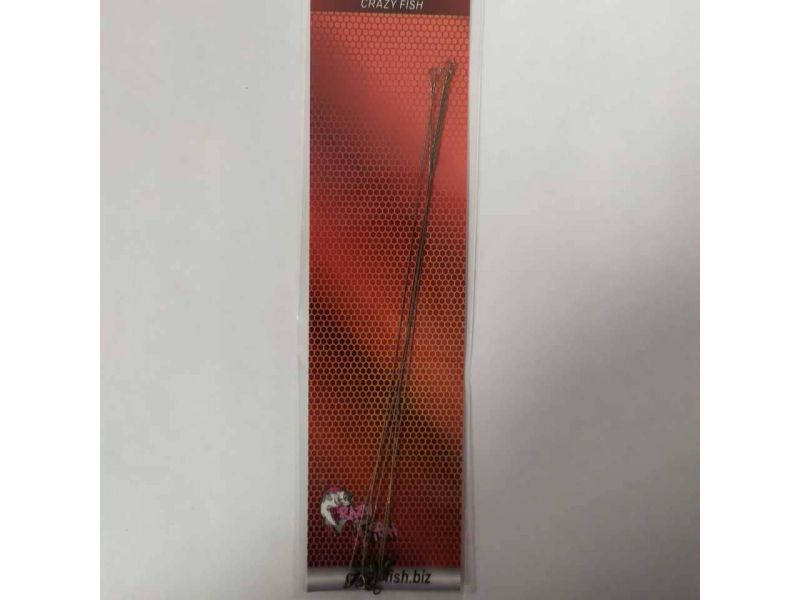 Поводок струна с вертлюгом Crazy Fish 0.28 мм 15 см 5 шт недорого в интернет магазине Спиннингист Лайф