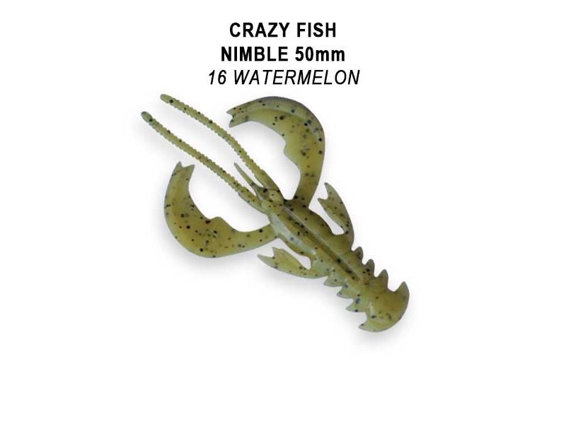 Силиконовые приманки Crazy Fish Nimble 2" 50-50-16-6-F