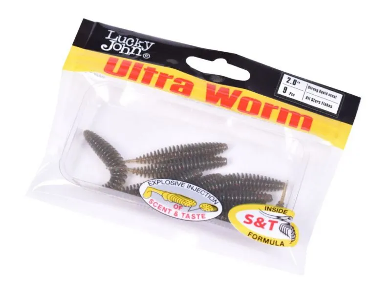 Слаги съедобные Lucky John Pro Series Trick Ultra Worm 2,0 (05.00)/S21 9шт