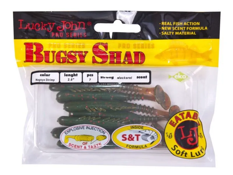 Виброхвосты съедобные LJ Pro Series Bugsy Shad 2.8in(07.20)/085 7шт