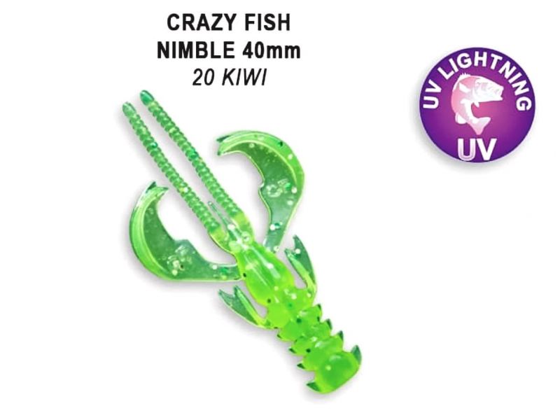 Силиконовые приманки Crazy Fish Nimble 1.6" 49-40-20-6