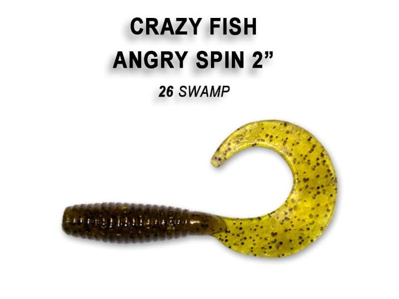 Силиконовые приманки Crazy Fish Angry Spin 2" 21-45-26-6