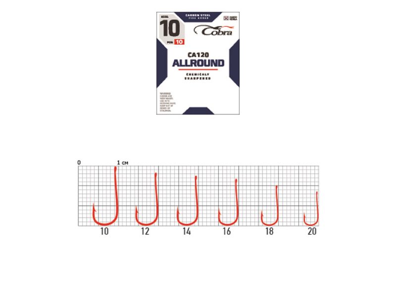 Крючки Cobra Allround серия CA120 размер 020 10шт