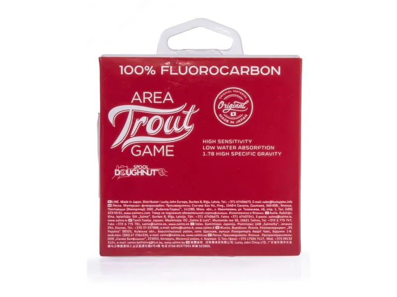 Леска монофильная Lucky John Area Trout Game Fluorocarbon Pink 075/028 недорого в интернет магазине SpinningistLife