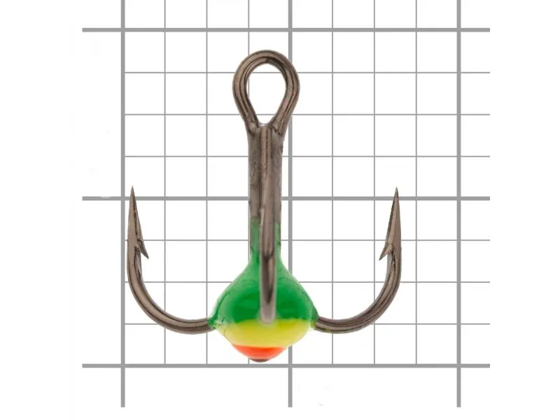 Крючок тройник для приманок Lucky John с цветной каплей размер.006/03 недорого в интернет магазине Спиннингист Лайф