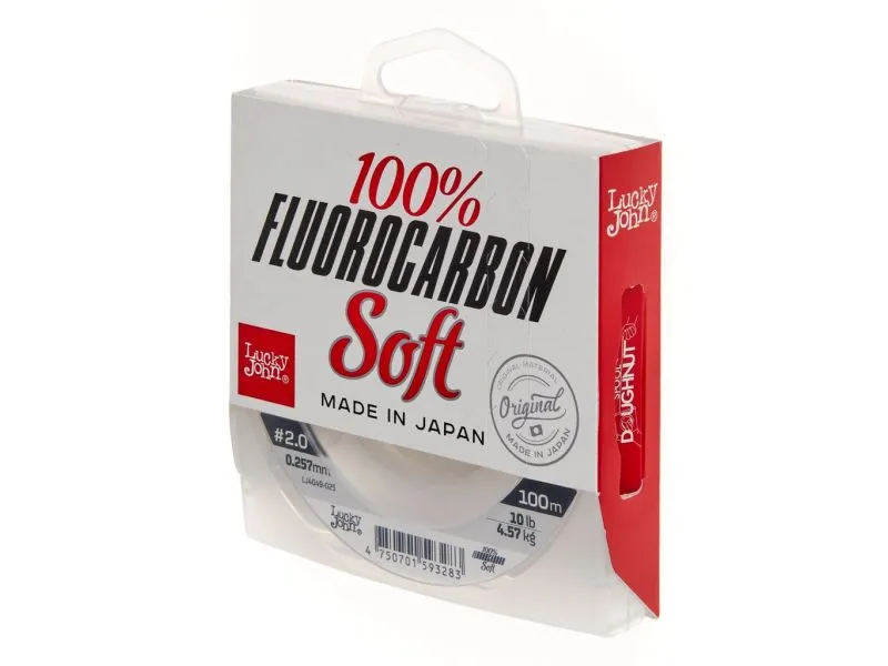 Леска монофильная Lucky John Fluorocarbon Soft 100/025 недорого в интернет магазине Spinningist Life