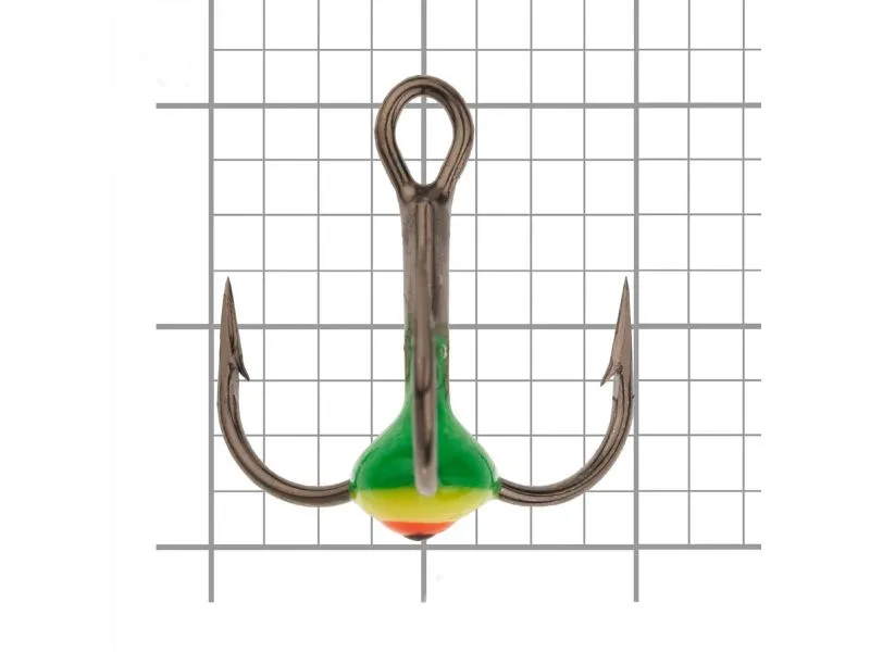 Крючок тройник для приманок Lucky John с цветной каплей размер.004/03 недорого в интернет магазине Спиннингист Лайф