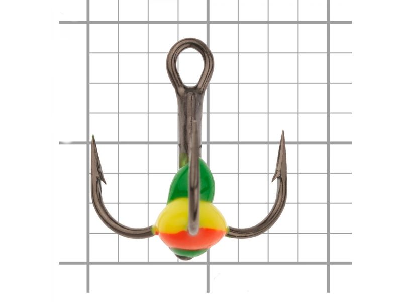 Крючок тройник для приманок Lucky John с цветной каплей размер.006/11 недорого в интернет магазине Спиннингист Лайф