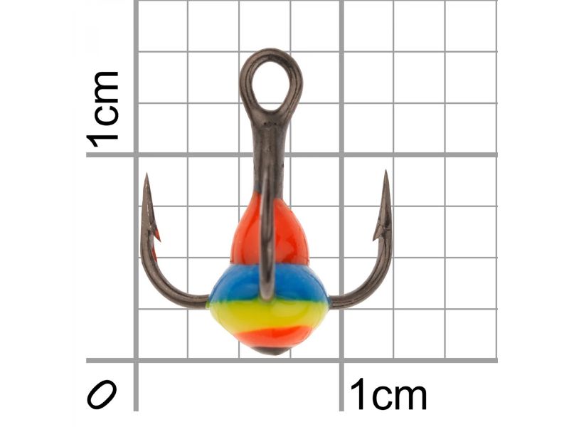 Крючок тройник для приманок Lucky John с цветной каплей размер.010/14 недорого в интернет магазине Спиннингист Лайф