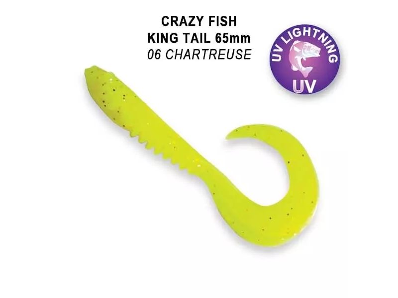 Силиконовые приманки Crazy Fish King Tail 2.5"  72-65-6-7