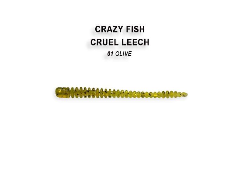 Силиконовые приманки Crazy Fish Cruel leech 2.2" 8-55-1-6