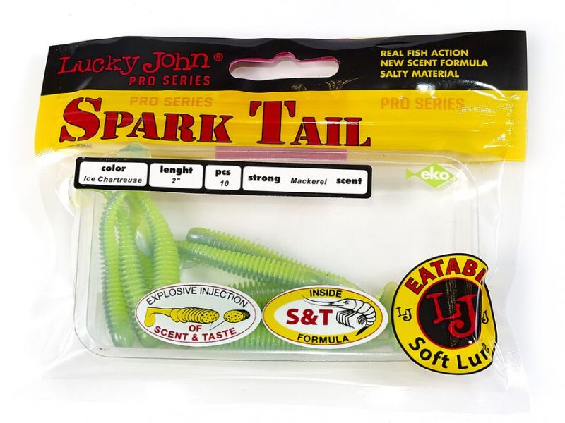 Виброхвосты съедобные LJ Pro Series Spark Tail 2,0in (05,00)/T57 10шт недорого в интернет магазине Спиннингист Лайф