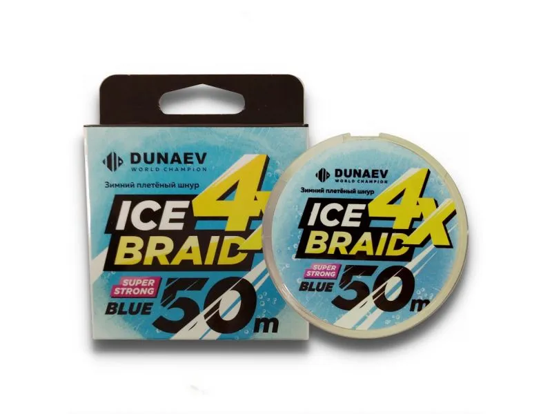 Шнур Dunaev Ice Braid PE X4 50м 0,14мм купить в Казани с доставкой по России в рыболовном интернет-магазине Spinningistlife