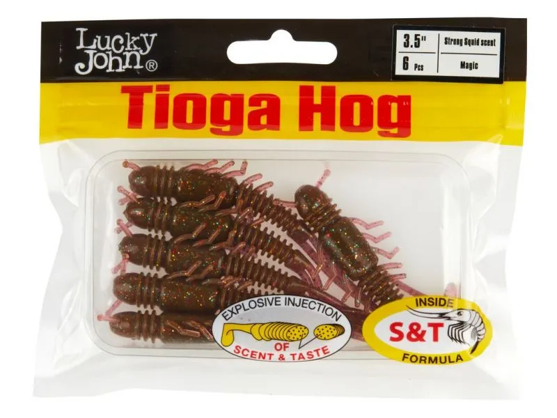 Виброхвосты Lucky John Tioga Hog 3.5 цвет S14 купить в Казани с доставкой по России в рыболовном интернет-магазине Spinningistlife