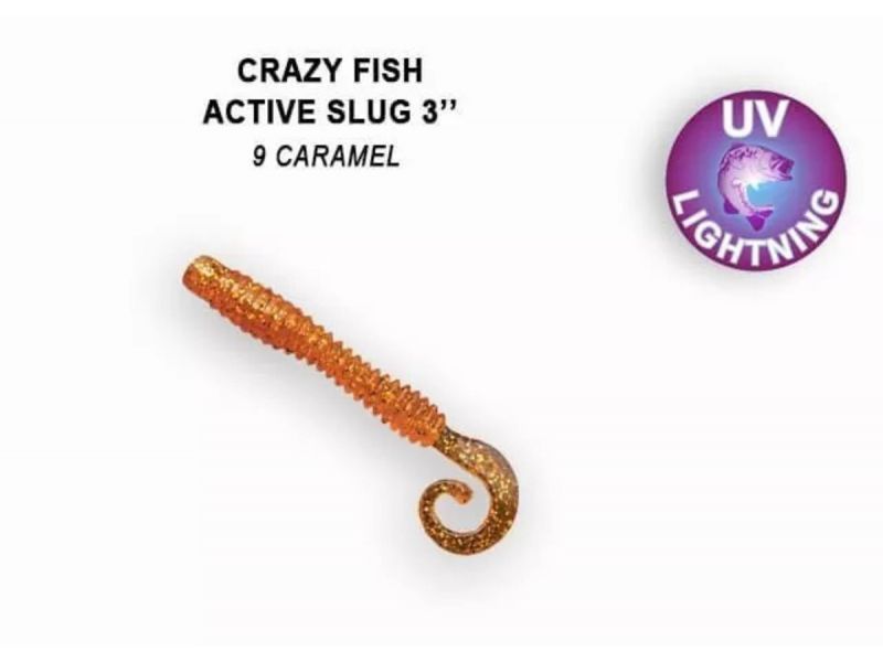 Силиконовая приманка Crazy Fish Active slug 3" 30-70-9-6 купить в Казани с доставкой по России в рыболовном интернет-магазине Spinningistlife
