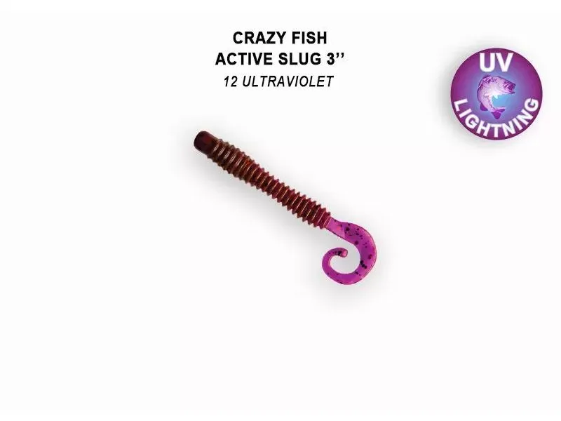 Силиконовая приманка Crazy Fish Active slug 3" 30-70-12-6 купить в Казани с доставкой по России в рыболовном интернет-магазине Spinningistlife