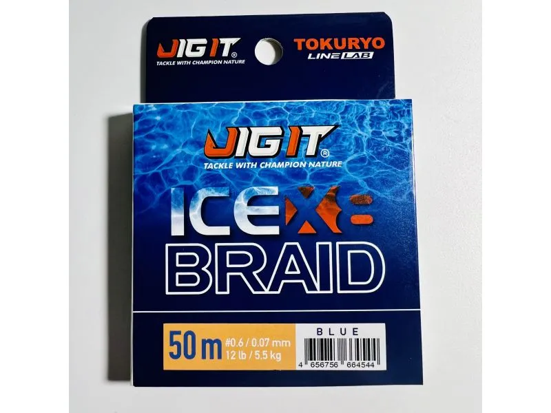 Плетёный шнур Jig It x Tokuryo Ice Braid X8 Blue 0.6 PE 50m купить в Казани с доставкой по России в рыболовном интернет-магазине Spinningistlife