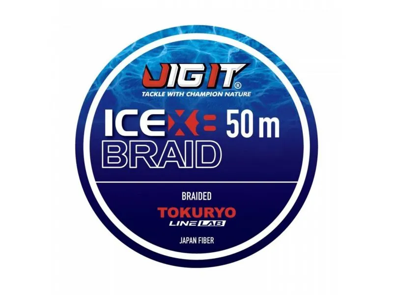 Плетёный шнур Jig It x Tokuryo Ice Braid X8 Blue 0.6 PE 50m купить в Казани с доставкой по России в рыболовном интернет-магазине Spinningistlife